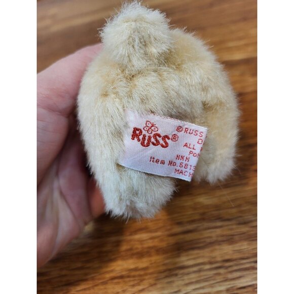 Vtge Russ & Berrie 4" Blond Teddy Bear - Picture 4 of 4